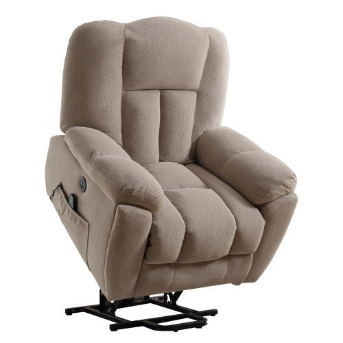 Power Lift Recliner Chair Recliners For Elderly With Heat And Massage Recliner Chair For Living Room With Infinite Position And Side Pocket,USB Charge Port