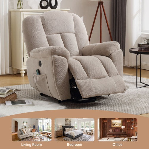 Power Lift Recliner Chair Recliners For Elderly With Heat And Massage Recliner Chair For Living Room With Infinite Position And Side Pocket,USB Charge Port