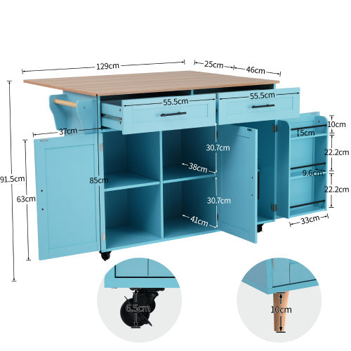 Fibreboard Dining Cart  Bookcase With Folding Tabletop