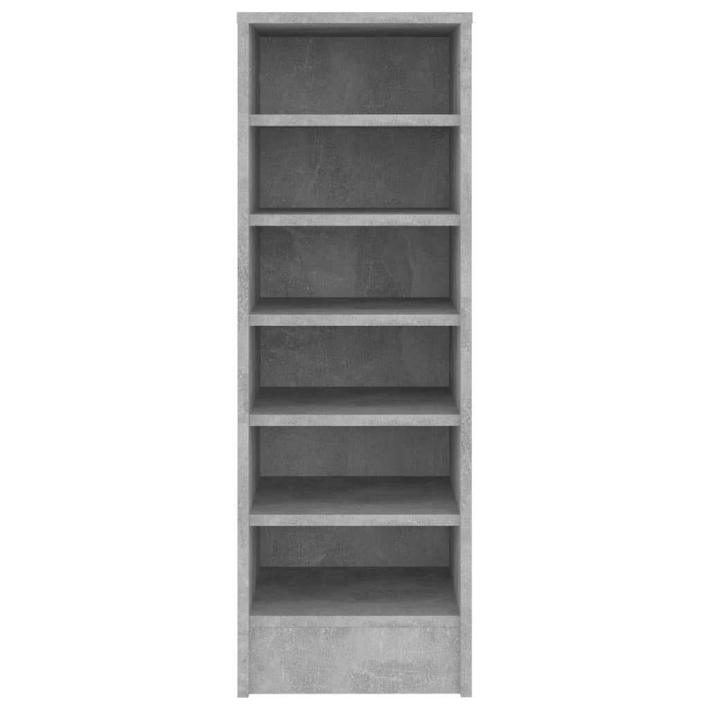 vidaXL Shoe Cabinet Concrete Grey 31.5x35x90 cm Engineered Wood