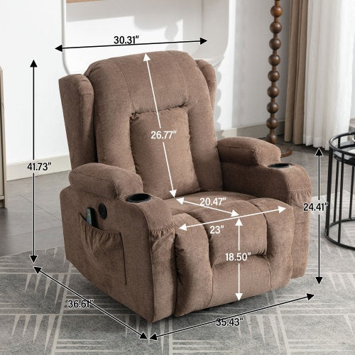 Power Lift Recliner Chair Recliners For Elderly With Heat And Massage Recliner Chair For Living Room With Infinite Position And Side Pocket,USB Charge Port